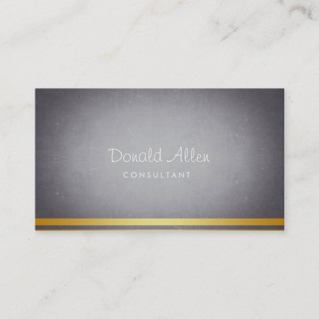 Carte De Visite Courbes professionnelles Ardoise rétro (Devant)