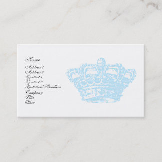 Carte De Visite Couronne bleue