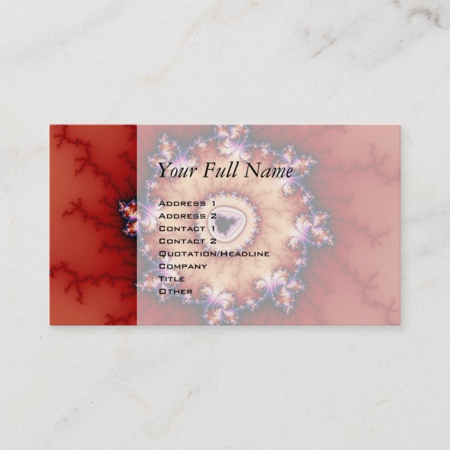 Carte De Visite Couronne D'Épines - Fractée (Devant)