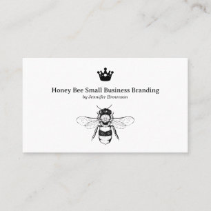 Carte De Visite Couronne en nid d'abeille simple Reine abeille
