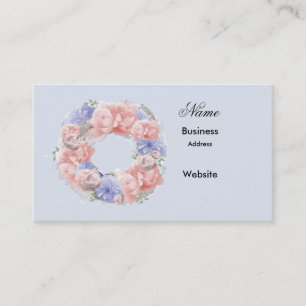 Carte de visite Couronne Minimaliste Rose Mauve