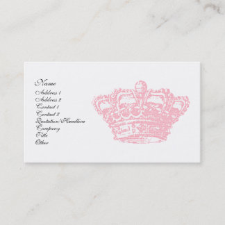Carte De Visite Couronne rose