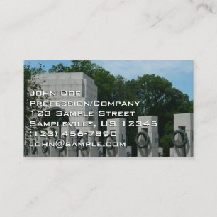 Carte De Visite Couronnes du mémorial de la Seconde Guerre mondial