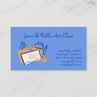 Carte De Visite Cours d'art enseignant artiste