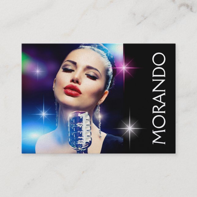 Carte De Visite Cours d'artiste/agent de divertissement / Voix - S (Devant)