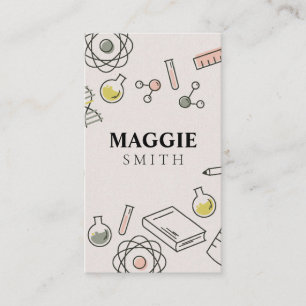 Carte De Visite Cours de chimie de l'enseignant du professeur de s