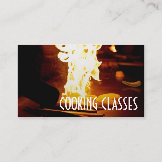Carte De Visite Cours de Cuisine Restaurant Bar Iron Chef (Devant)