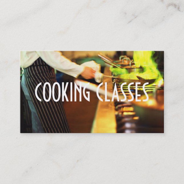 Carte De Visite Cours de cuisine Restaurant Bar Iron Chef (Devant)