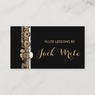 Carte De Visite Cours de flûte Instrument de musique Professeur En
