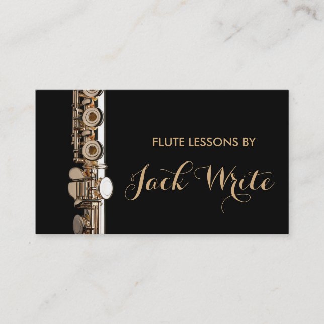 Carte De Visite Cours de Flûte Professeur de Musique Instrumentale (Devant)