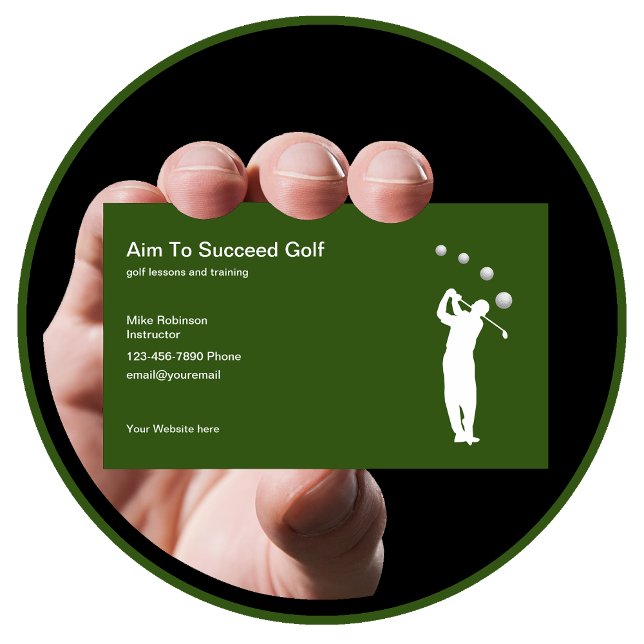 Carte De Visite Cours de golf et classe de formation (Créateur téléchargé)