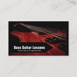 Carte De Visite Cours de guitare de basse et instructeurs de musiq