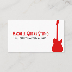 Carte De Visite Cours de guitare Instructor Music Studio Business