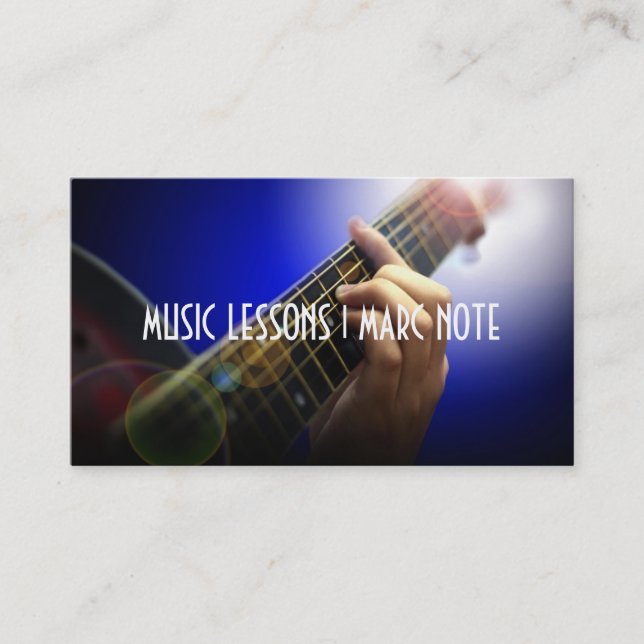 Carte De Visite Cours de Guitare Musique  Instruments Professeur (Devant)
