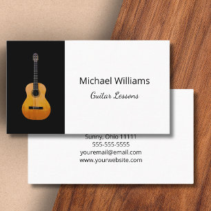 Carte De Visite Cours de musique de guitare professionnelle Simple