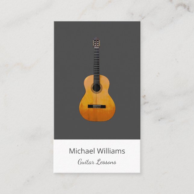 Carte De Visite Cours de musique professionnelle de guitare (Devant)