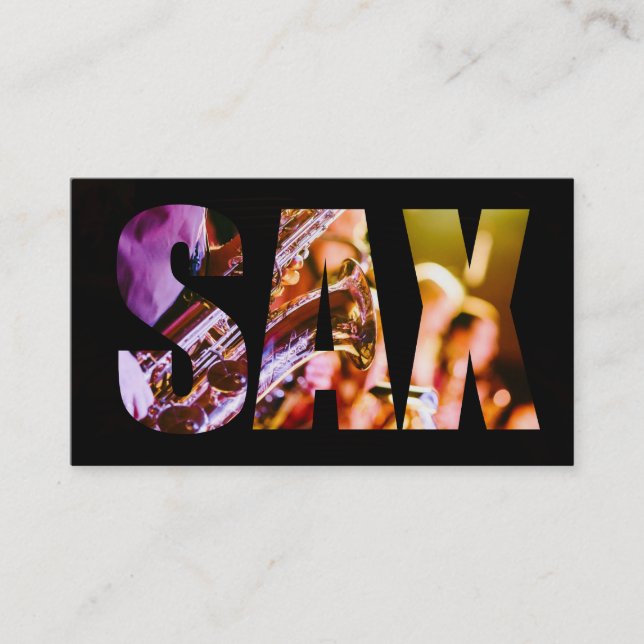Carte De Visite Cours de saxophone (Devant)