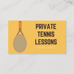 Carte De Visite Cours De Tennis Privé Pour Enfants & Adultes Entra
