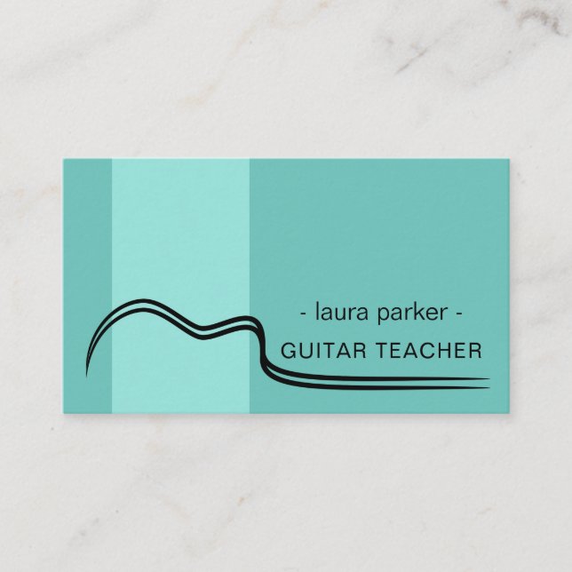 Carte De Visite Cours d'enseignant de musique de guitare Acoustiqu (Devant)