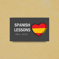 Cours d'espagnol Drapeau Coeur mignon Amour Enseig