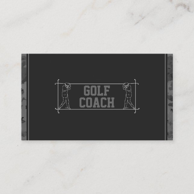 Carte De Visite Cours d'instructeur de golf (Devant)