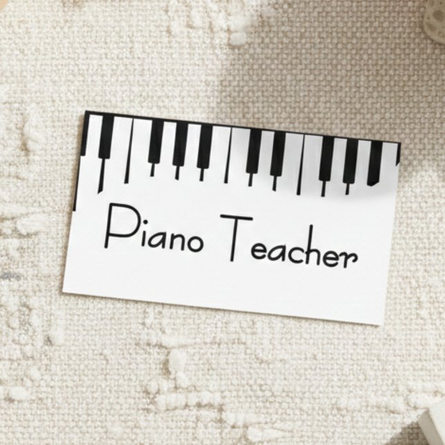Carte De Visite Cours particuliers de piano (Créateur téléchargé)