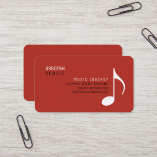 Carte De Visite Cours particuliers Professeur de musique brique ro