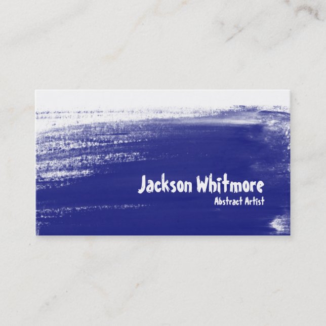 Carte De Visite Courses de peinture - bleu (Devant)
