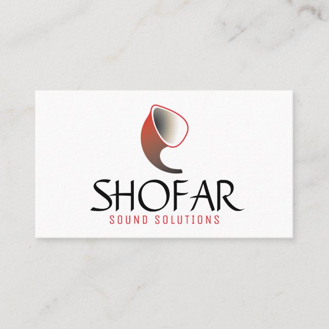 Carte De Visite Court Shofar (rouge) (Devant)