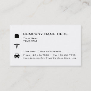 Carte De Visite Courtier d'assurance simple