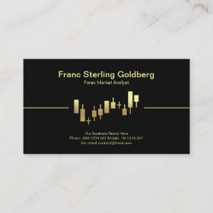 Carte De Visite Courtier en actions Faux Gold Stock Exchange