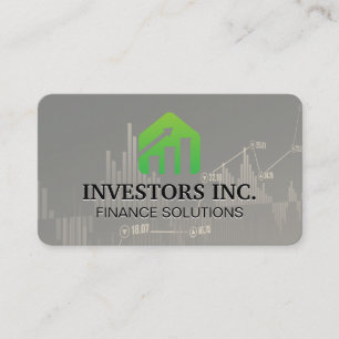 Carte De Visite Courtier en bourse Graphique financier Analyst