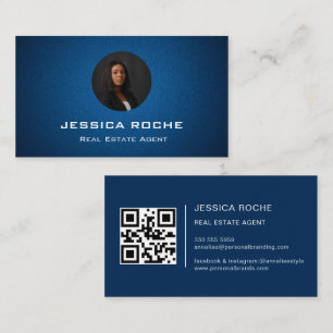 Carte De Visite Courtier immobilier Blue Realtor Agent immobilier