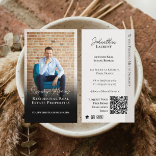 Carte De Visite Courtier Immobilier Photo de Professionnel Classe