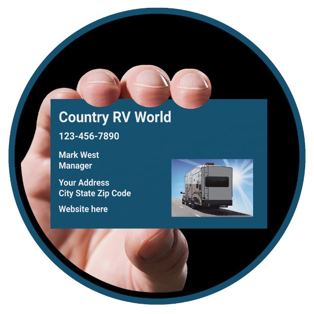 Carte De Visite Courtier Ventes RV Motorhome (Créateur téléchargé)