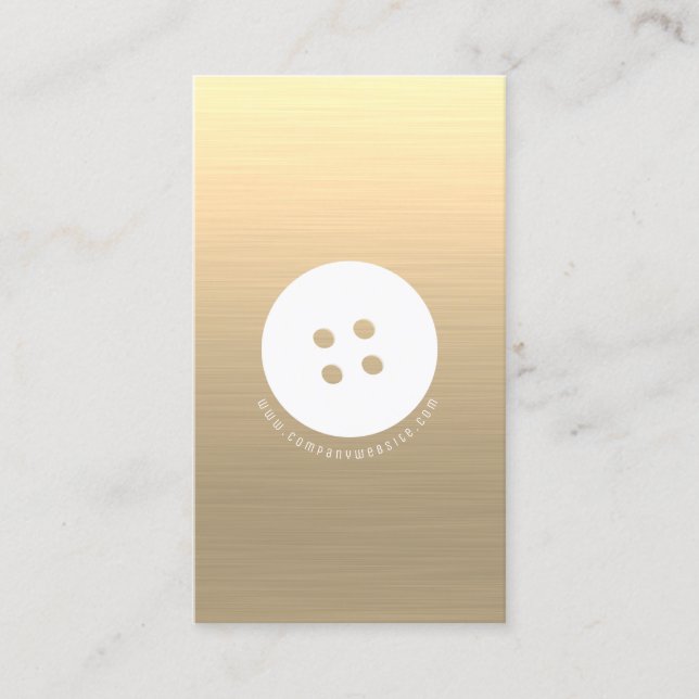 Carte De Visite Coussin Bouton Blanc, Couture Sur Mesure (Devant)