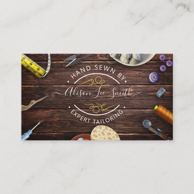 Carte de visite cousu main (Devant)