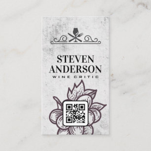 Carte De Visite Couteau fourche en verre de vin