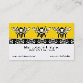Carte De Visite Coutume d'abeille de miel