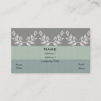 Carte De Visite Coutume douce de nuances de motif de feuille