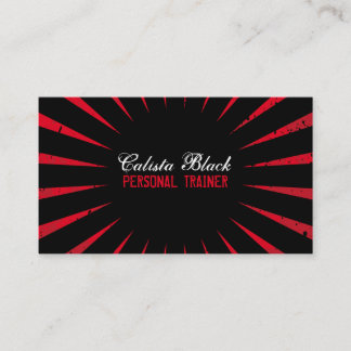 Carte De Visite Coutume noire et rouge Bizcards d'éclat de grunge