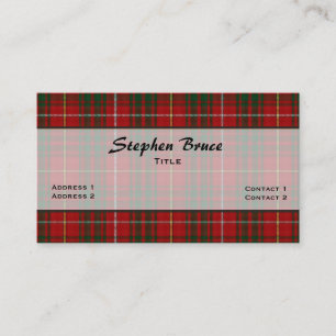 Carte De Visite Coutume traditionnelle de plaid de tartan de clan