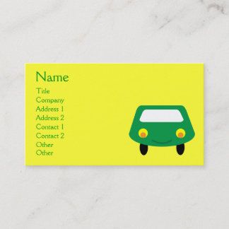Carte De Visite Coutume verte de sourire mignonne de jaune de