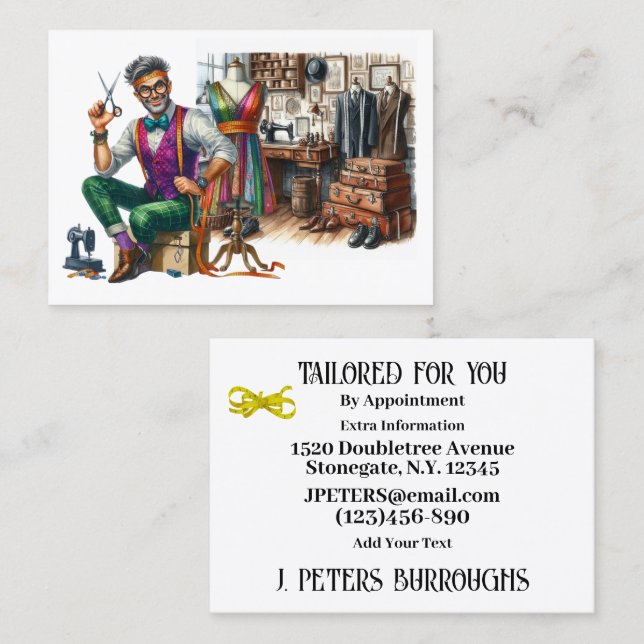 Carte De Visite Couture (Devant / Derrière)