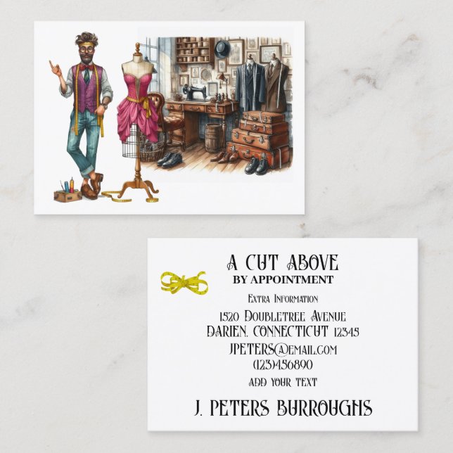 Carte De Visite Couture (Devant / Derrière)