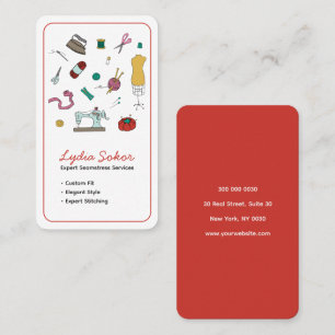 Carte De Visite Couture sur mesure & retouche Couturière 