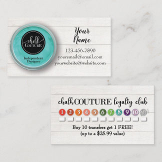 Carte De Visite Couture turquoise de la calque