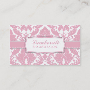 Carte De Visite Couturier élégant de motif floral de damassé