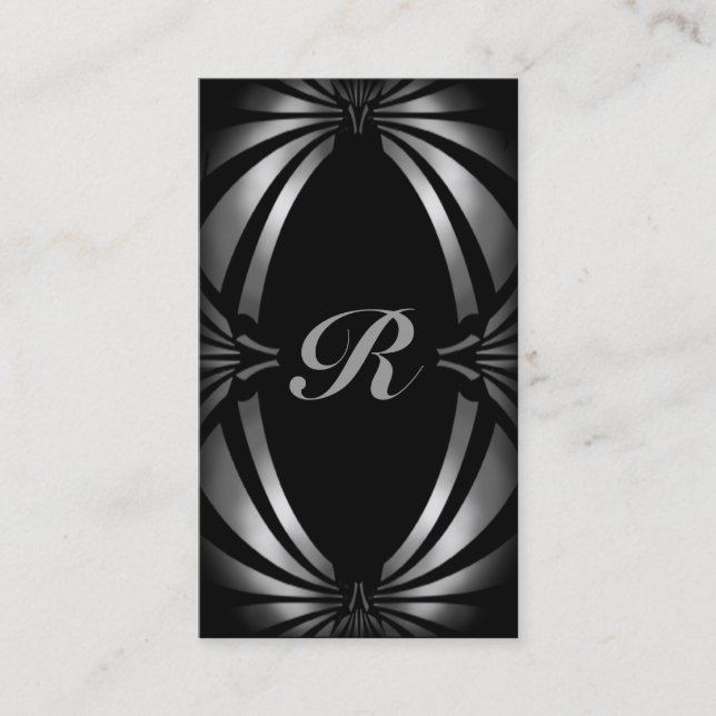 Carte De Visite Couturier élégant professionnel de monogramme (Devant)