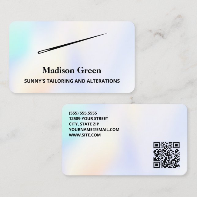 Carte De Visite Couturière Retouches (Devant / Derrière)